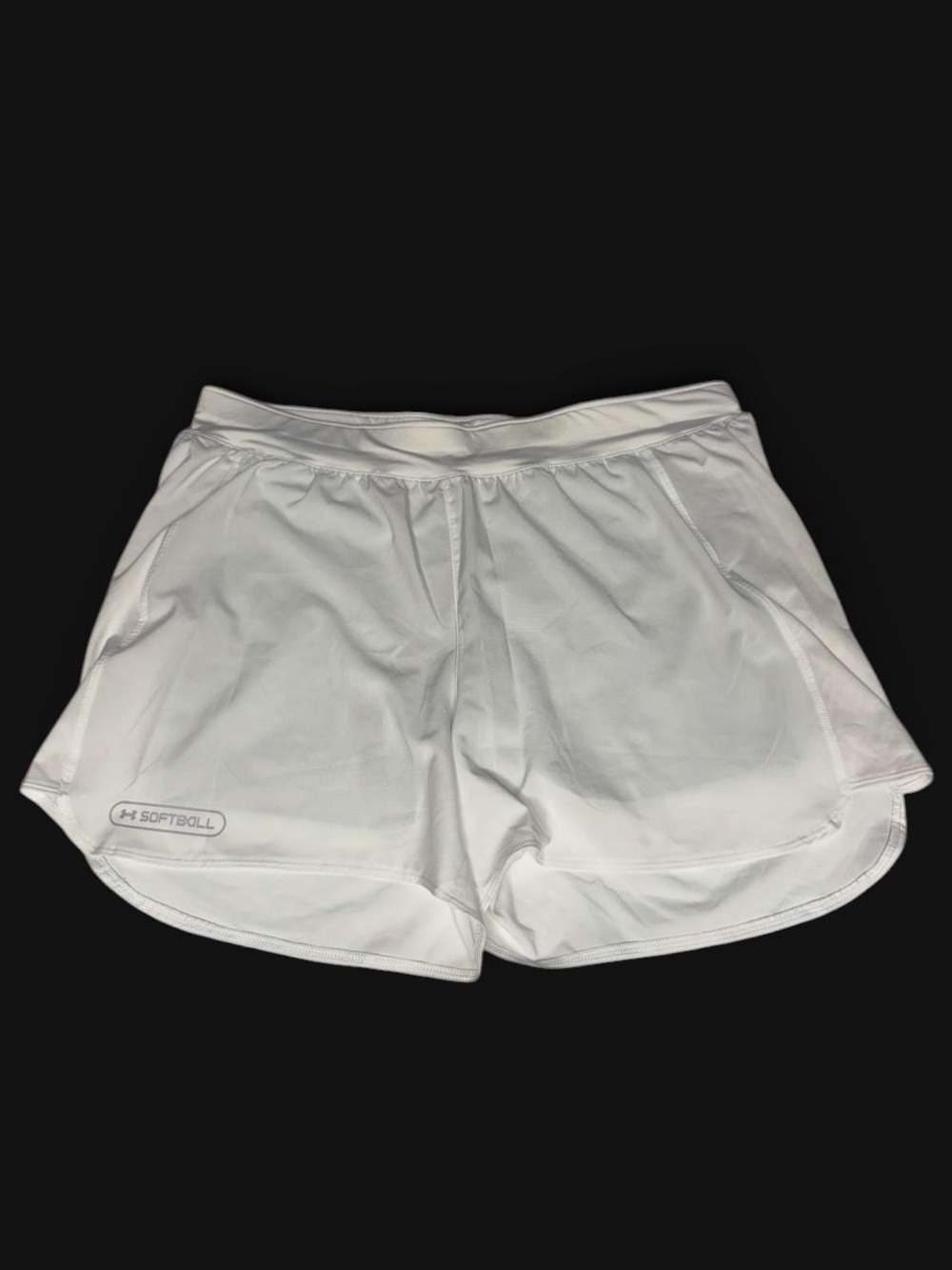 Under Armour Softball Shorts Womens XL White Built In Compression Liner